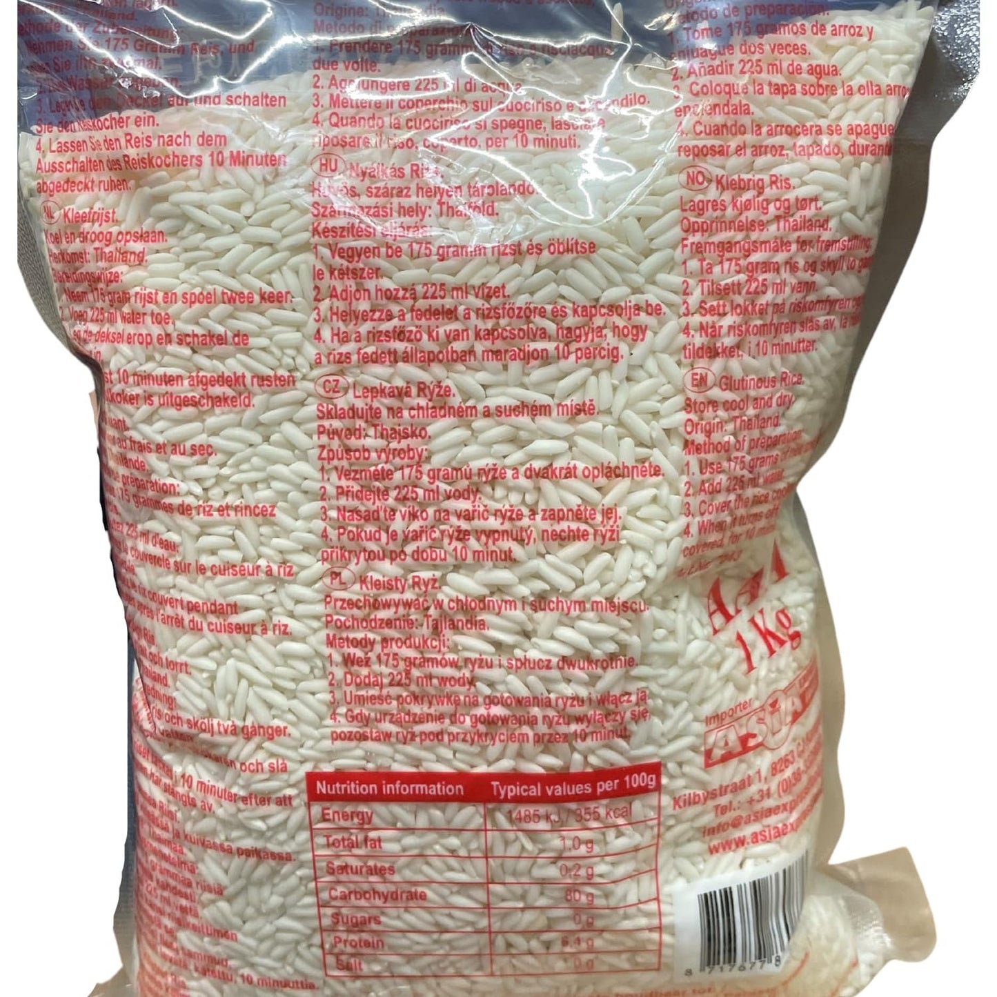 ROYAL THAI RICE - Kleefrijst - 1 x 1 KG