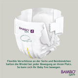 Bambo Nature babyluiers, maat 4 (7-14 kg) - 48 stuks. Premium luiers met verbeterde lekbescherming | Ultiem comfort en vrijheid voor actieve kinderen | Dermatologisch geteste luiers