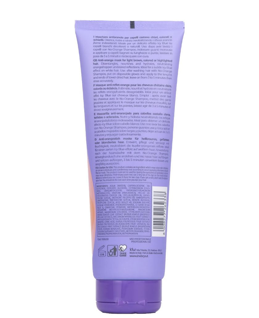 Inebrya Blondesse No-Orange Mask 250ml Haarmasker Naty Shop