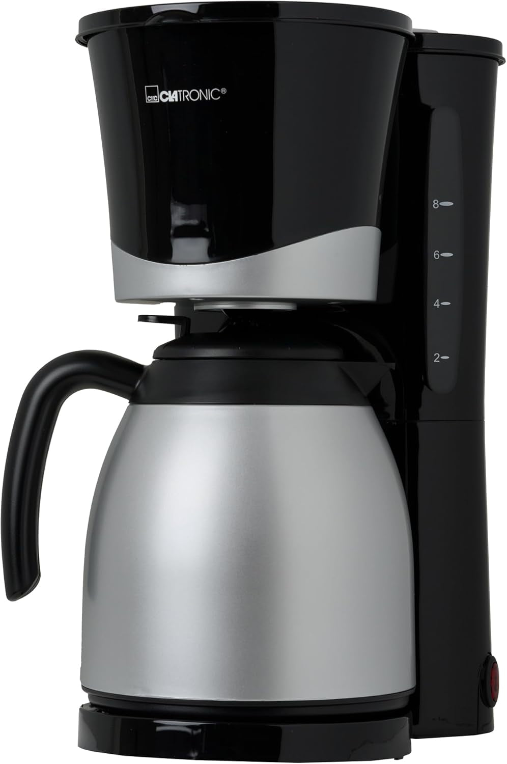 Clatronic® koffiezetapparaat met thermoskan | voor 8-10 koppen koffie | zonder temperatuurverlies | koffiezetapparaat met filter | 1 liter | Espresso | Filterkoffiezetapparaat met thermoskan | KA 3327 zwart