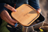Tatonka roestvrijstalen lunchbox I Bamboe lunchbox (800ml / 1000ml) - Broodtrommel met bamboe deksel en klapdeksel - onbreekbaar, niet giftig, vaatwasmachinebestendig, plasticvrij en BPA-vrij Voedselbewaardozen Naty Shop