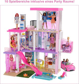 Barbie Droomhuis (114 cm), poppenhuis met 3 verdiepingen, zwembad, glijbaan, rolstoellift, 75 accessoires, poppen, geschikt als cadeau voor kinderen vanaf 3 jaar, GRG93 Naty Shop poppenhuizen