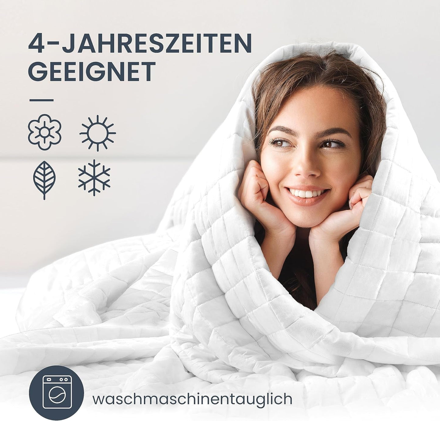 Therapeutische deken van 7 kg I 135X200Cm I Voor een goede nachtrust I Hoogwaardige verzwaringsdeken van ademend katoen I Stressverlichtend en therapeutisch - Inclusief verpakkingsdoos met draaggreep Bedden en dekens Besuche den mÃ¼Ã¼d-Store