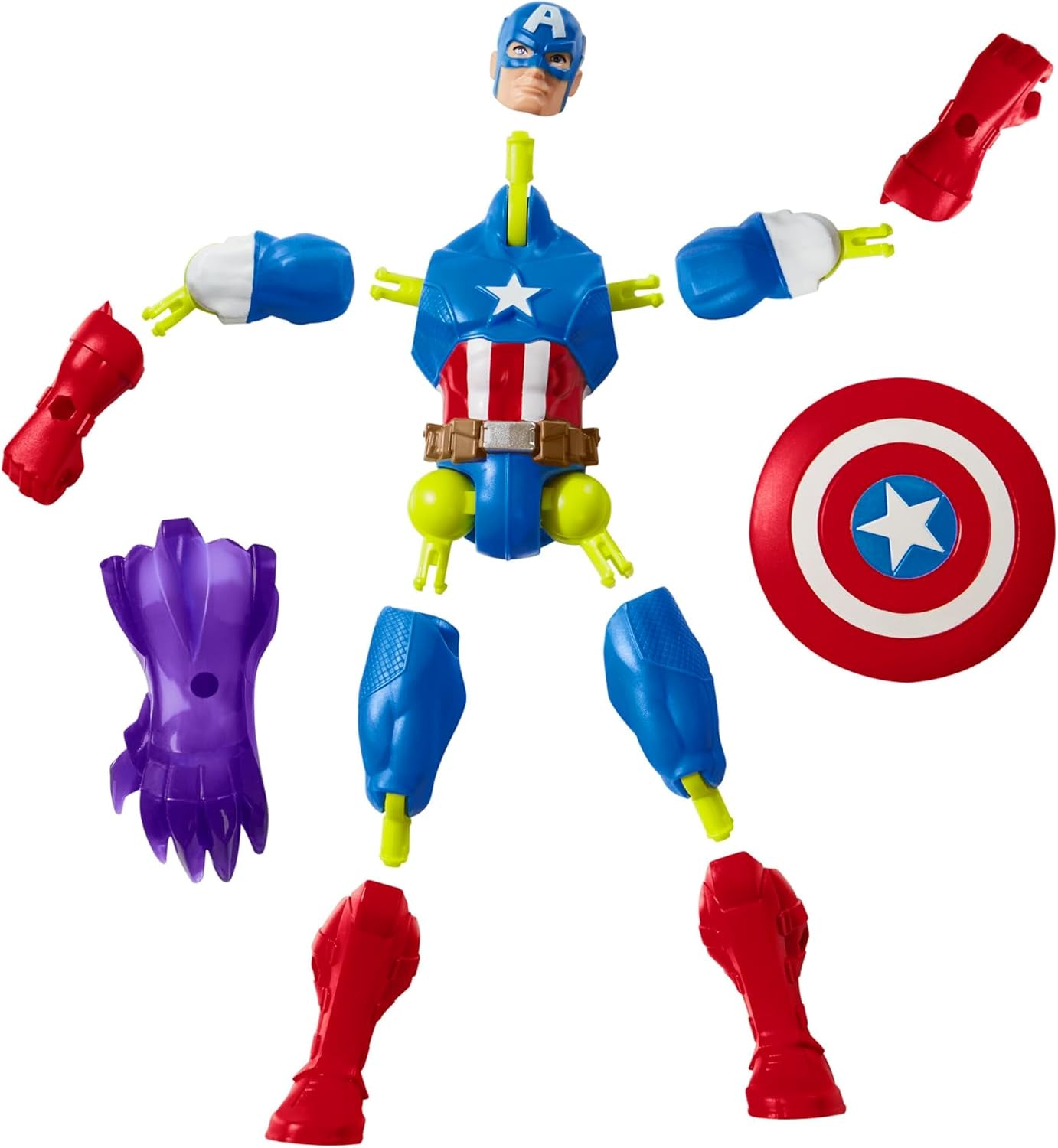 Mixmashers Marvel Captain America Avengers Mix-And-Match actiefiguur en accessoires Actiefiguren Naty Shop