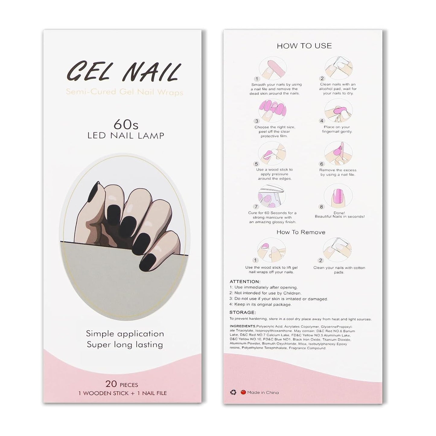 JMEOWIO Nagelfolie UV Hartend Karbon Schwarz Halloween UV Gel Nail Strips Nagelsticker Nagelaufkleber Nail Art Decoratie Nageldesign Zubehör