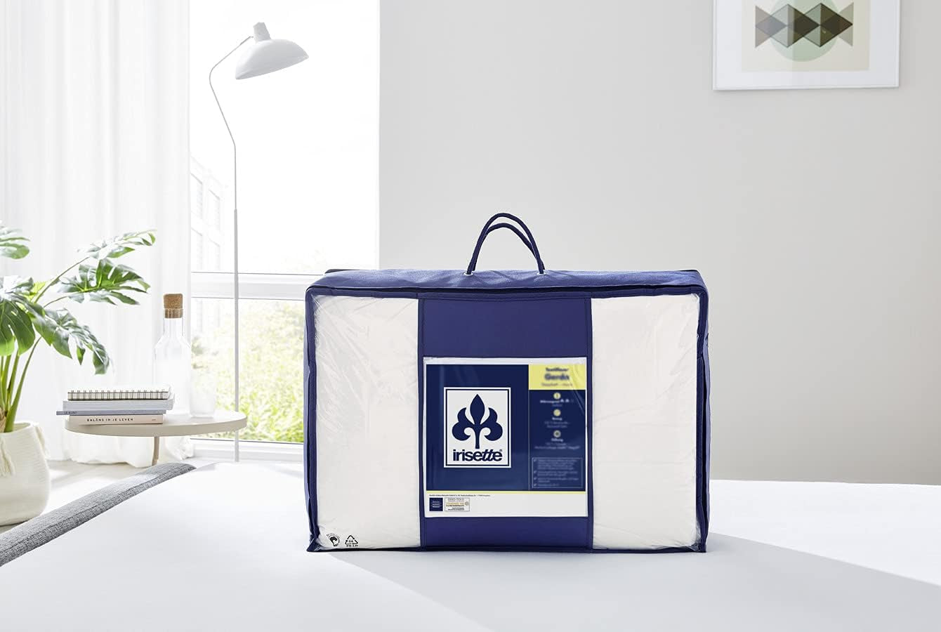 Irisette Nora donzen dekbed Lichtgewicht zomerdekbed met 100% katoenen hoes, 100% donsvulling klasse I, 135 X 200 cm, Oeko-Tex gecertificeerd, geproduceerd volgens de Duitse kwaliteitsnorm Quilts en quilts Naty Shop