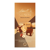 Lindt-chocolade | Mix voor tas NUXOR | 103g | Gianduja Romige Chocoladeblokjes in Drie Assortimenten met Geroosterde Hele Hazelnoten | Chocolade cadeau