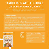 Wellness CORE Tender Cuts 6 x 85 g, Chicken Selection Mix - Natvoer voor katten, malse stukjes in saus, graanvrij, natuurlijk, hypoallergeen, rijk aan eiwitten, hoog vleesgehalte