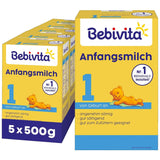 1 Formula-melkpoeder voor zuigelingen, vanaf de geboorte, (5 x 500 g)