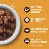 Lily's Kitchen Natvoer voor volwassen katten, gemaakt met natuurlijke ingrediënten, heerlijke stukjes in jus, multi-pack, 8 dozen x 85 g