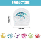 EYVRPAU 6 Stück Nail Art Flowers Set Decoration, Gelnägel Zubehör 6 Farben, Nail Art Aufkleber Trockene Blumen Kit Getrocknete Blumen Zubehör Set DIY Nageldecoratie