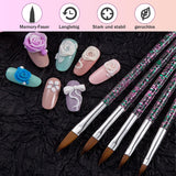 31 Stück Professionelle Nagel Pinsel Set, Dual-Ended Nagelpinsel, Pinsel Für Gelnägel, Acryl Nail Art Pen, Nail Art Dotting Tools, Nagelborstel voor DIY Nagelkunst Salon Design