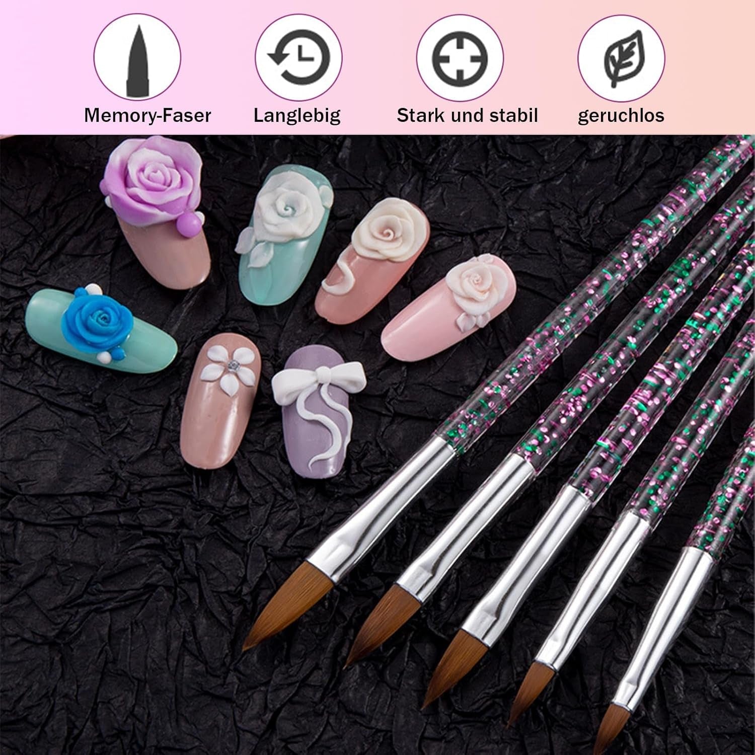 31 Stück Professionelle Nagel Pinsel Set, Dual-Ended Nagelpinsel, Pinsel Für Gelnägel, Acryl Nail Art Pen, Nail Art Dotting Tools, Nagelborstel voor DIY Nagelkunst Salon Design