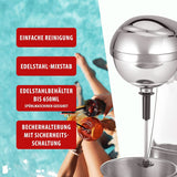 Clatronic® Barmixer U. Milchaufschäumer | Smoothiemaker | 650 ml Edelstahlbehälter | Praktischer Becherhalter | Menger | 2 Geschwindigkeitsstufen | Kraftvoller 65 Watt Motor | Chroomdesgin | BM 3472 Keuken Naty Shop