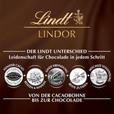Lindt LINDOR geschenkdoos met diverse chocolaatjes, ca. 15 LINDOR-truffels, 4 varianten (melkchocolade, witte chocolade, pure chocolade 60% en hazelnoot), 187 g