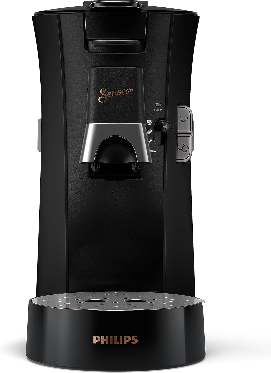 PHILIPS Senseo Select capsule-espressomachine met selectie van koffieintensiteit en geheugenfunctie, gemaakt van gerecycled plastic, kleur: zwart (CSA240/60)