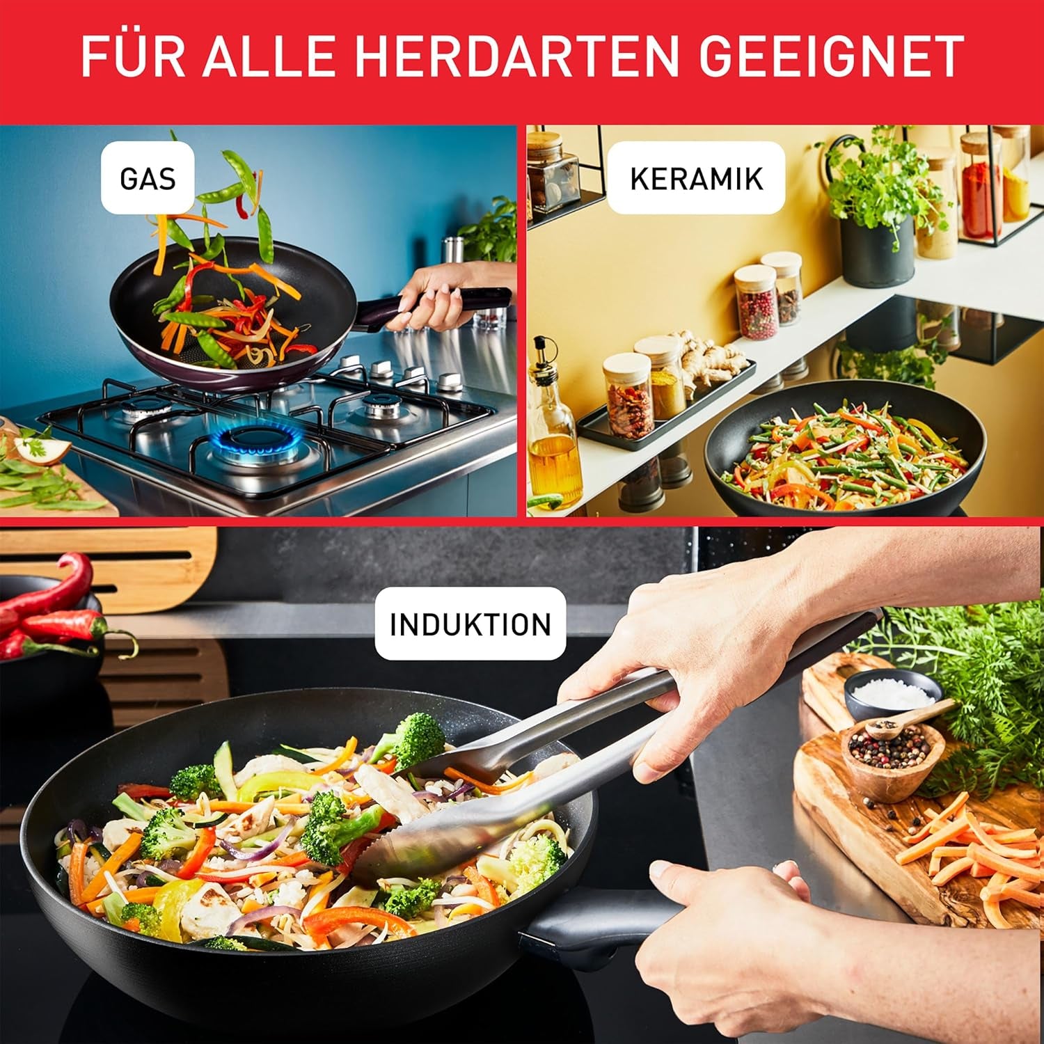 Tefal Recycled on, 100% gerecyclede aluminium pan, antiaanbaklaag, inductie Potten en pannen Naty Shop