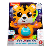 Fisher-Price Baby en peuter Beat Bande Lern & Tanz Tiger Justin Educatief speelgoed met geluiden en verlichting voor baby's vanaf 9 maanden, Duitse editie, HYL31 Babyspeelgoed Naty Shop