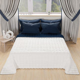 PETTI Artigiani Italiani - Eenpersoonsbeddekbed, dubbelzijdig dekbed, lentedekbed, nachtblauw, wit, 100% Made in Italy Dekbedden en dekbedden Naty Shop