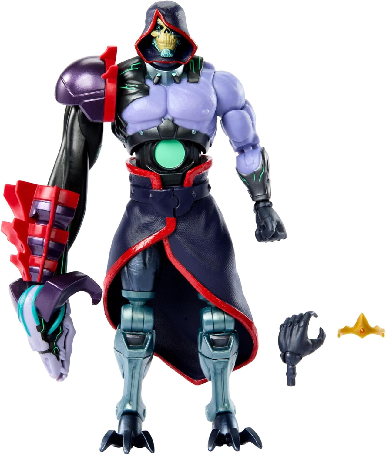 Masters of the Universe: Revolution Masterverse Skeletor-actiefiguur verzamelfiguur met 30 bewegingspunten en beweegbare robotarm Motu-speelgoed HYC46-actiefiguren Naty Shop Standaardtitel