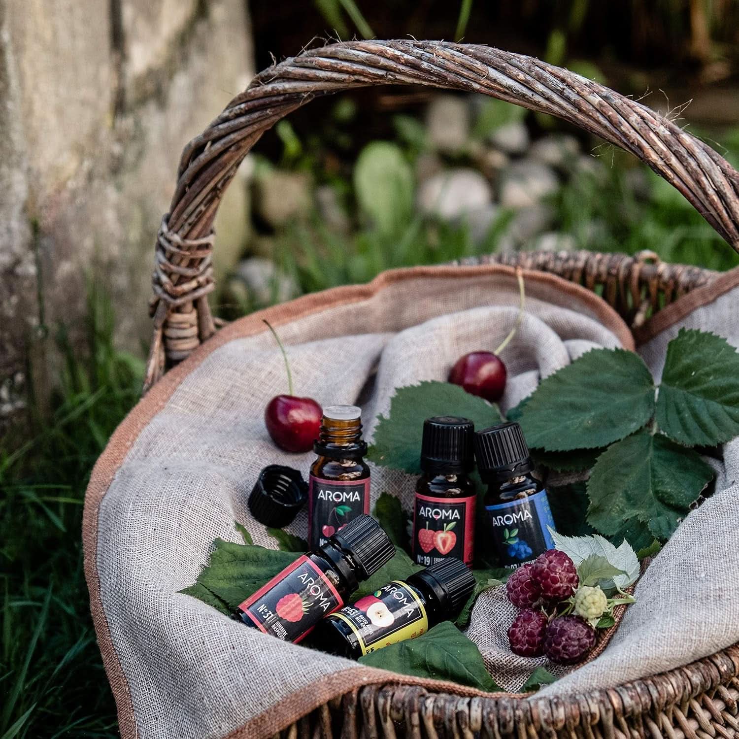 Myaroma | Set: Bos & Weide - Puur Natuurlijke Smaak met Fruitsmaak en Fruitsmaak (5 x 10 ml) | Suikervrije en ongezoete Naty Shop-zoetstoffen