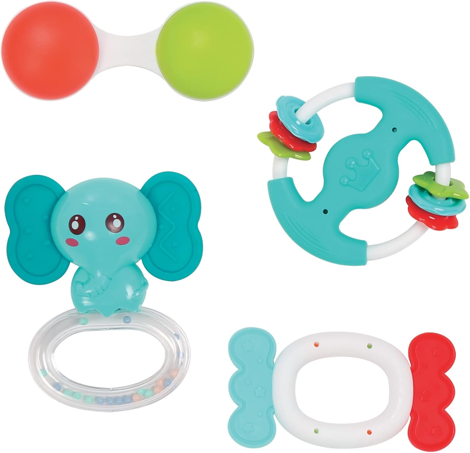 LUDI - Planet Bell - Babyspeelgoed - Vanaf 3 maanden - Levendige kleuren, verschillende texturen en originele vorm - Bevordert de fijne motoriek en behendigheid Bebe Naty Shop 4 rammelaarspeeltjes