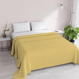 Zomerdekbed Satijn Strepen, polyester, crème, 260X250 Cm Quilts en quilts Naty Shop Geel 260X250 Cm