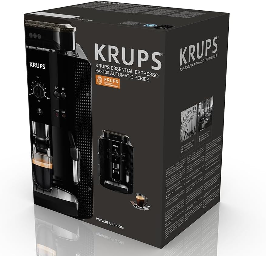 Krups Roma EA81M8 espressomachine 1,7 l, 3 temperatuurinstellingen, 3 gemalen koffietexturen, zwart