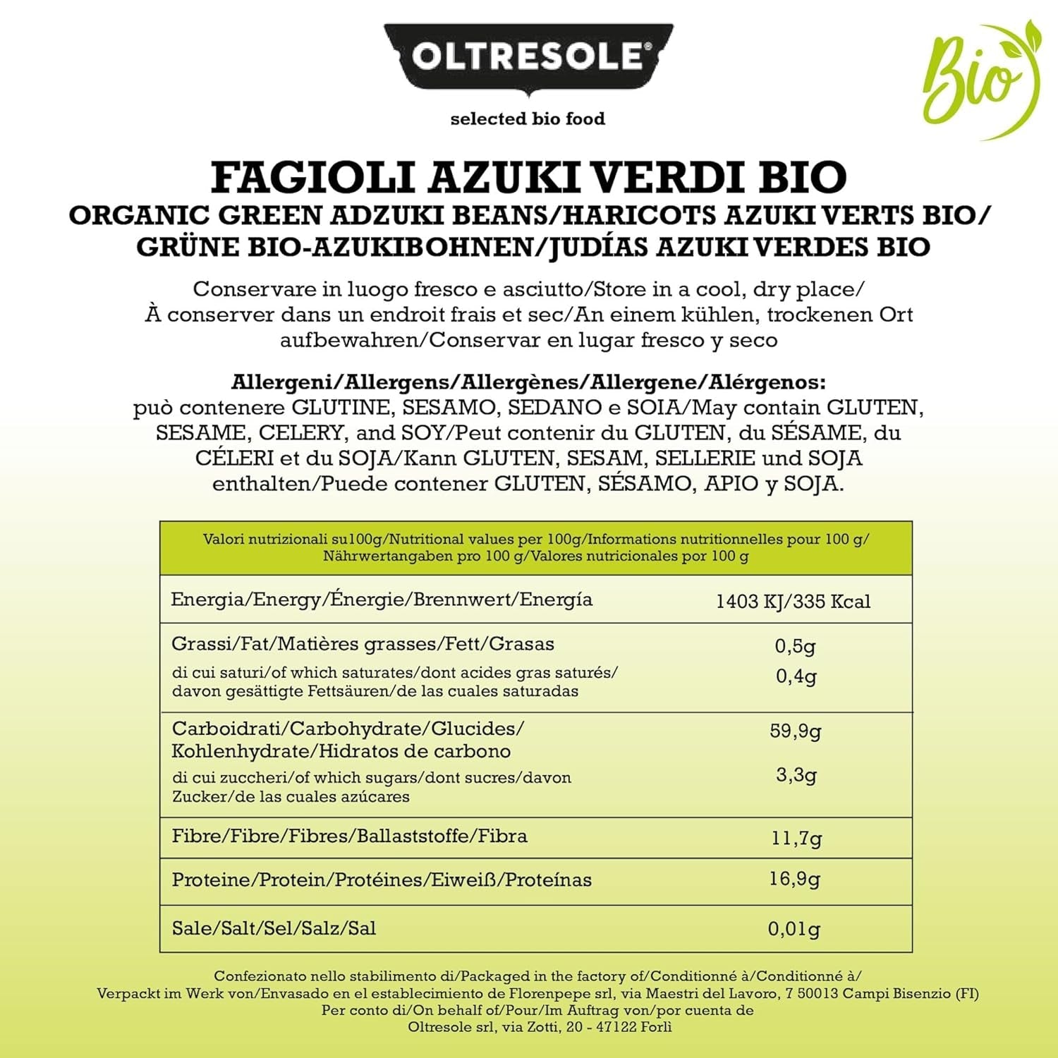 Biologische groene azukibonen, 5 kg, gedroogde peulvruchten van gecontroleerde biologische gewassen, ideaal voor veganistische en vegetarische soepen, salades en recepten, voordeelpakket
