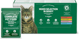 Amazon Natvoer voor volwassen katten, gemengde selectie in saus 4,8 kg (48 verpakkingen x 100 g)