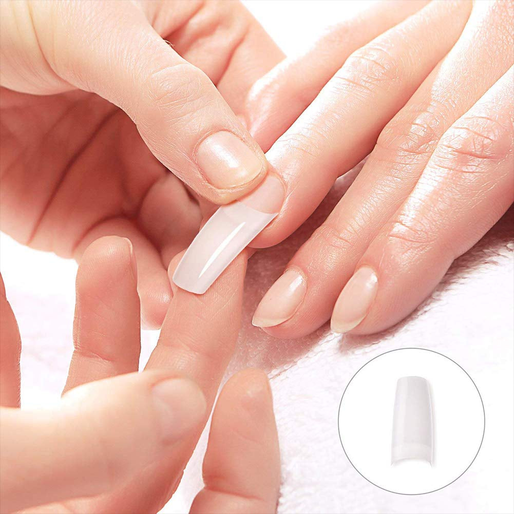 1000 stuks kunstnagels 10 maten Natuurlijke nageltips Kunstmatige Franse nageltips Kunstnageltips Valse nageltips Box Art Tips voor dames meisjes