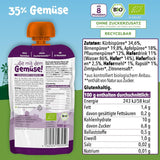 Pumpkin Organics Bio Gemüse-Getreide-Quetschie Kürbis, Birne, Apfel, Pflaume, Hafer ohne Zuckerzusatz¹ - ab 8 Monaten - als Snack of Beikost für unterwegs (100g)
