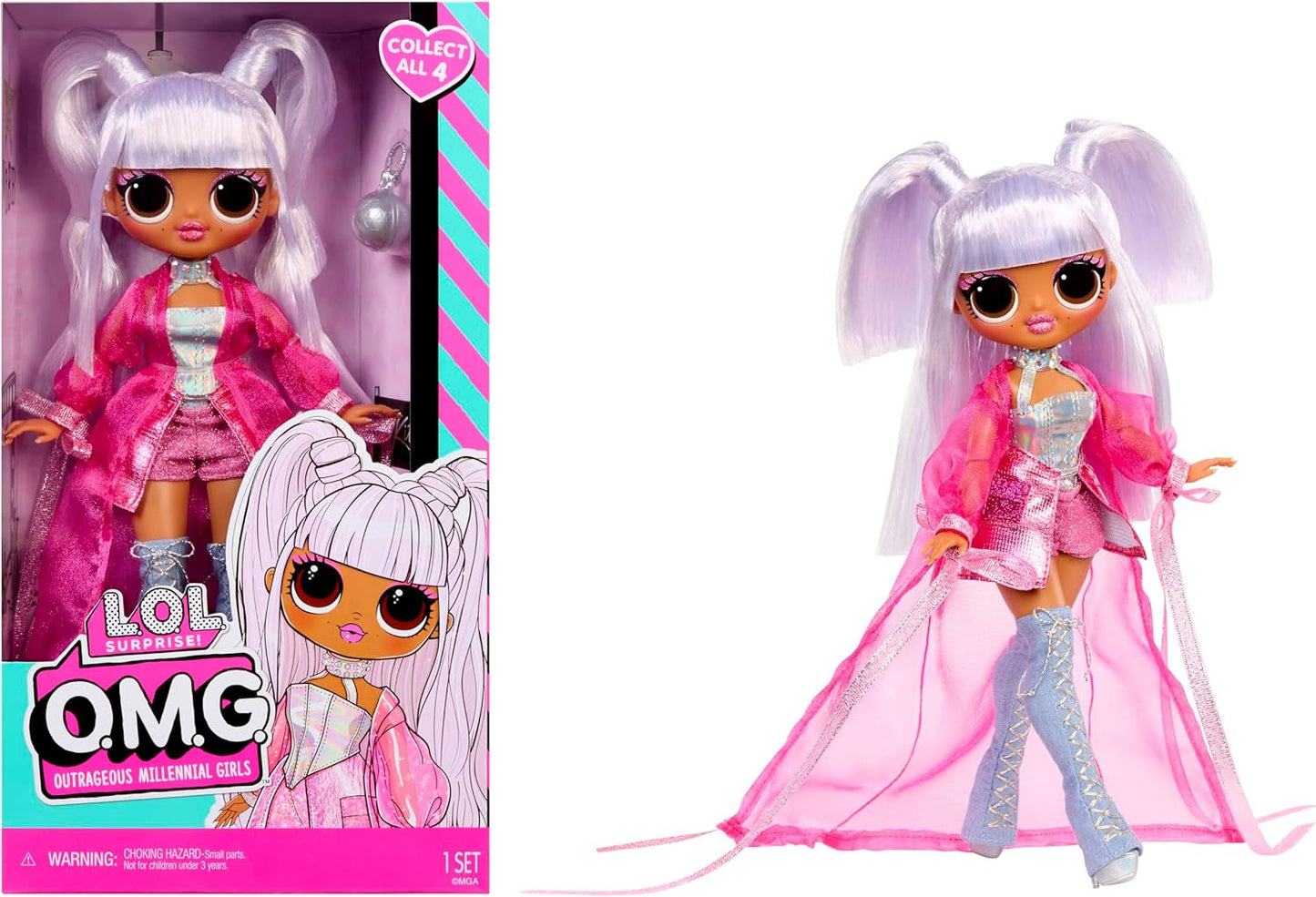 LOL Verrassing! OMG-pop – Kitty K – Inclusief 1 modepop met een fantastische outfit, 4 verzamelpoppen