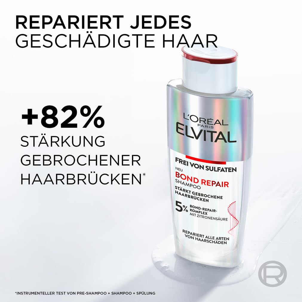 L'Oréal Paris Elvital Bond Repair Shampoo, zachte reiniger voor haarreparatie L'Oréal Douche en Bad