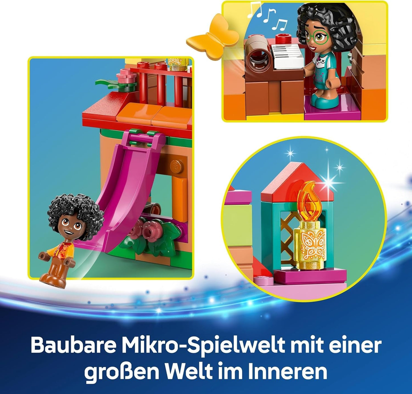 LEGO Ç€ Disney Encanto Mini House, bouwspeelgoed voor meisjes vanaf 5 jaar, fantasiespeelgoed en bouwset met Mirabel en Antonio Mini Dolls, een Capibara figuur en sleutel 43261 Bouwsets Besuche den LEGO-Store