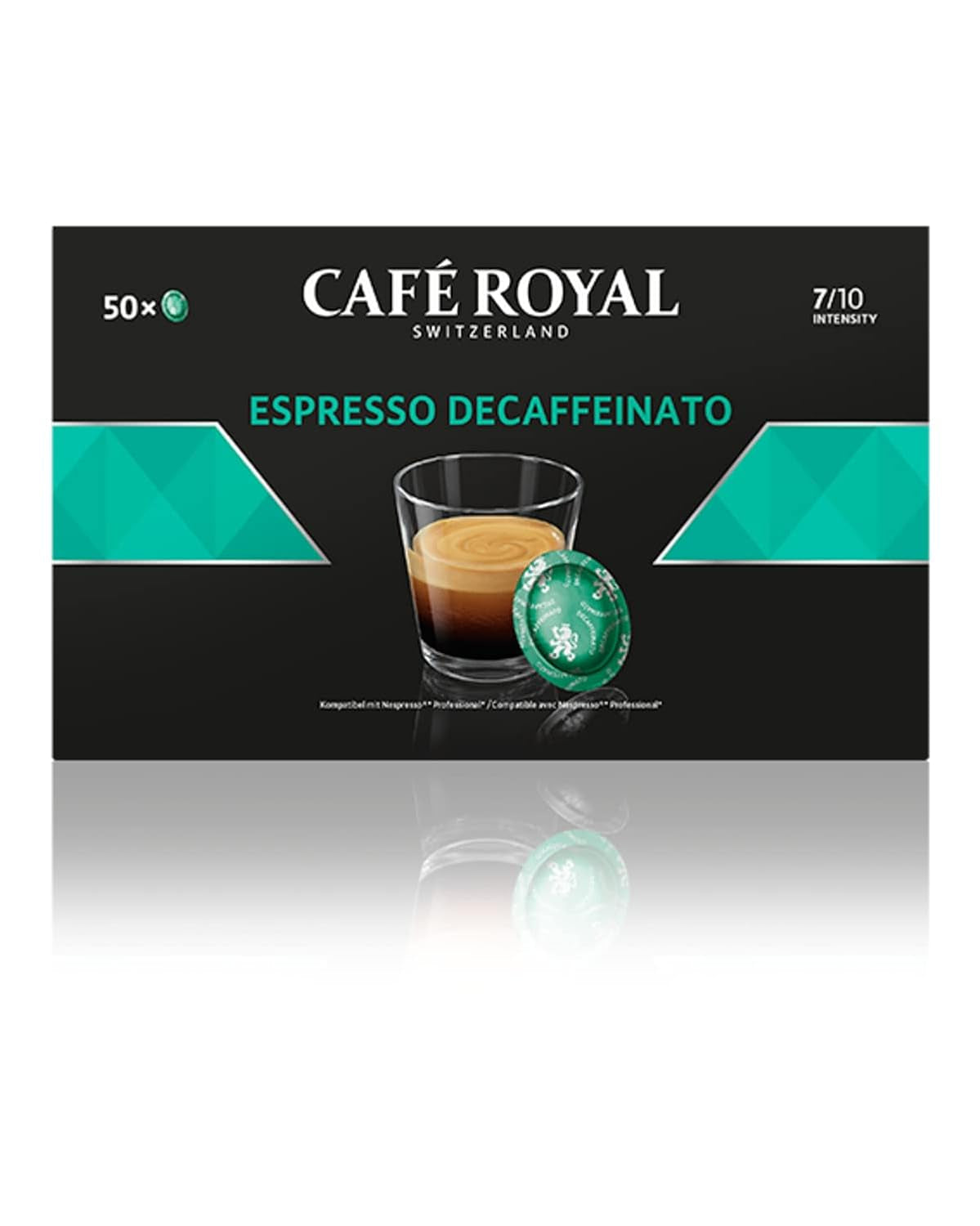 Espresso Forte 50 Pads voor professionele Nespresso Machine - 7/10 Intensiteit - UTZ-zertifiziert & Espresso Decaffeinato 50 Pads voor professionele Nespresso Machine - 7/10 Intensiteit