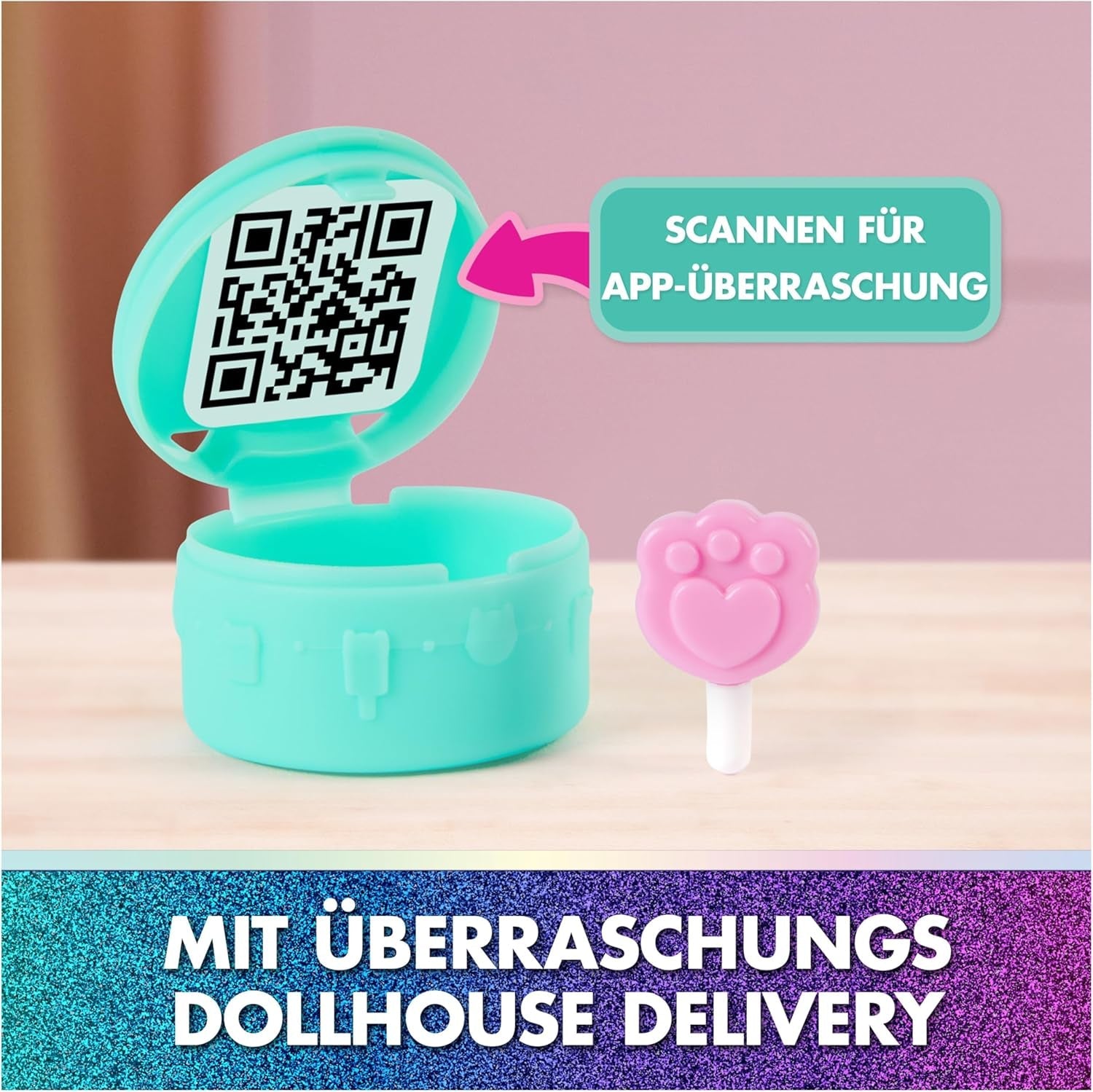 DREAMWORKS GABBY'S POPPENHUIS: DE FILM - Kuchi's lieve balkonspeelset met poppenhuisfiguren en accessoires voor kinderen vanaf 3 jaar