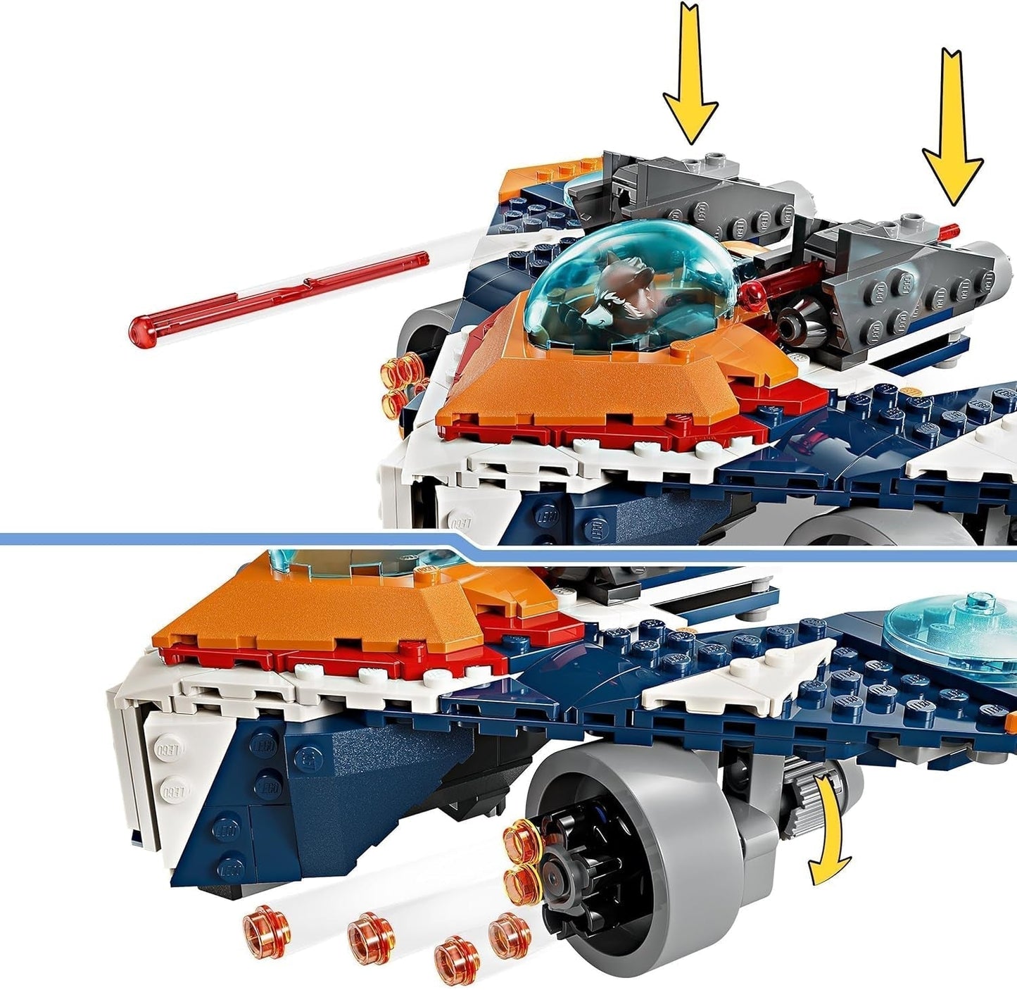 LEGO Marvel Rockets Ruimteschip Vs. Ronan bouwbare ruimteschipset Guardians of the Galaxy superheldenfiguur speelgoedcadeau voor jongens en meisjes vanaf 8 jaar 76278 Bouwsets Bekijk in LEGO-Store