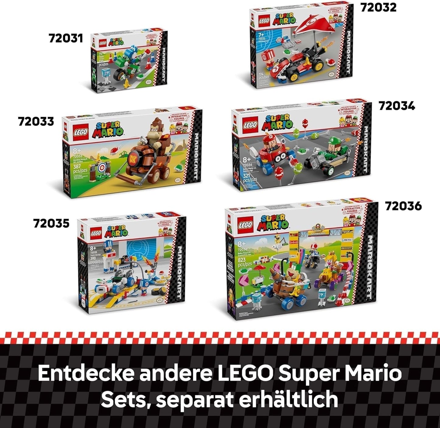 LEGO Mario Kart - Baby Mario Vs. Baby Luigi Nintendo Verzamelfiguren 2 bouwbare Speedmen Speelgoedcadeau voor jongens, meisjes en gamers vanaf 8 jaar Avontuurspeelgoed 72034 Bouwsets Bekijk de LEGO-Store