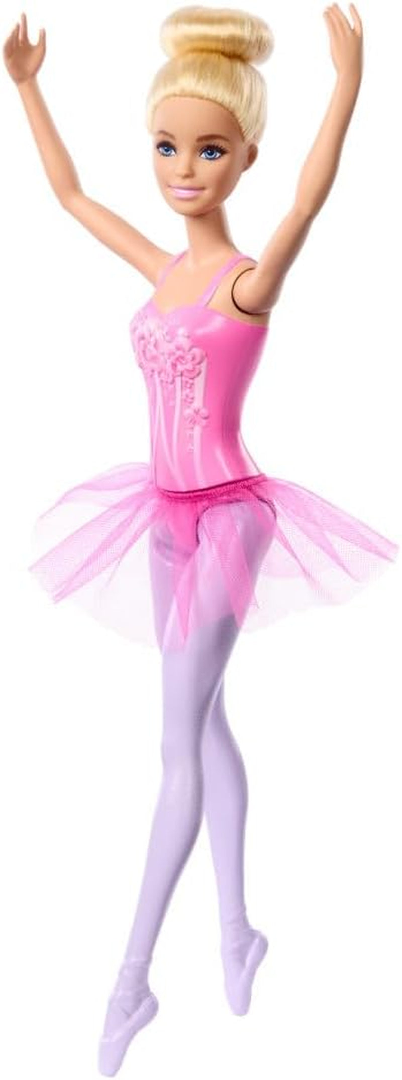 Barbie ballerinapop modeblonde pop in afneembare lila tutu met balletarmen en puntige schoenen HRG34