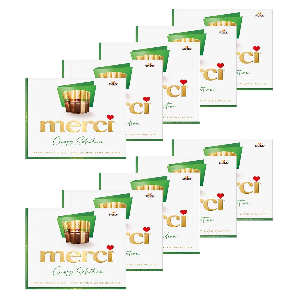 Finest Selection Variety Amandelcrunch – 10 x 250 g – Gevulde en ongevulde chocoladespecialiteiten