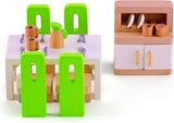 Hape E3459 - Kinderkamer, klein Naty Shop Poppenhuizen Eetkamer