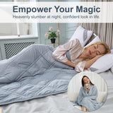 Winthome Verzwaarde deken met dekbedovertrek 150X205Cm 10,4Kg, Comfortabele Verzwaarde Deken, Anti-Stress Therapie Deken, Zware Deken voor Diepe Slaap en Beter Herstel, Zware Deken voor Volwassenen (Grijs) Bedden en Dekens Besuche den Winthome-Store