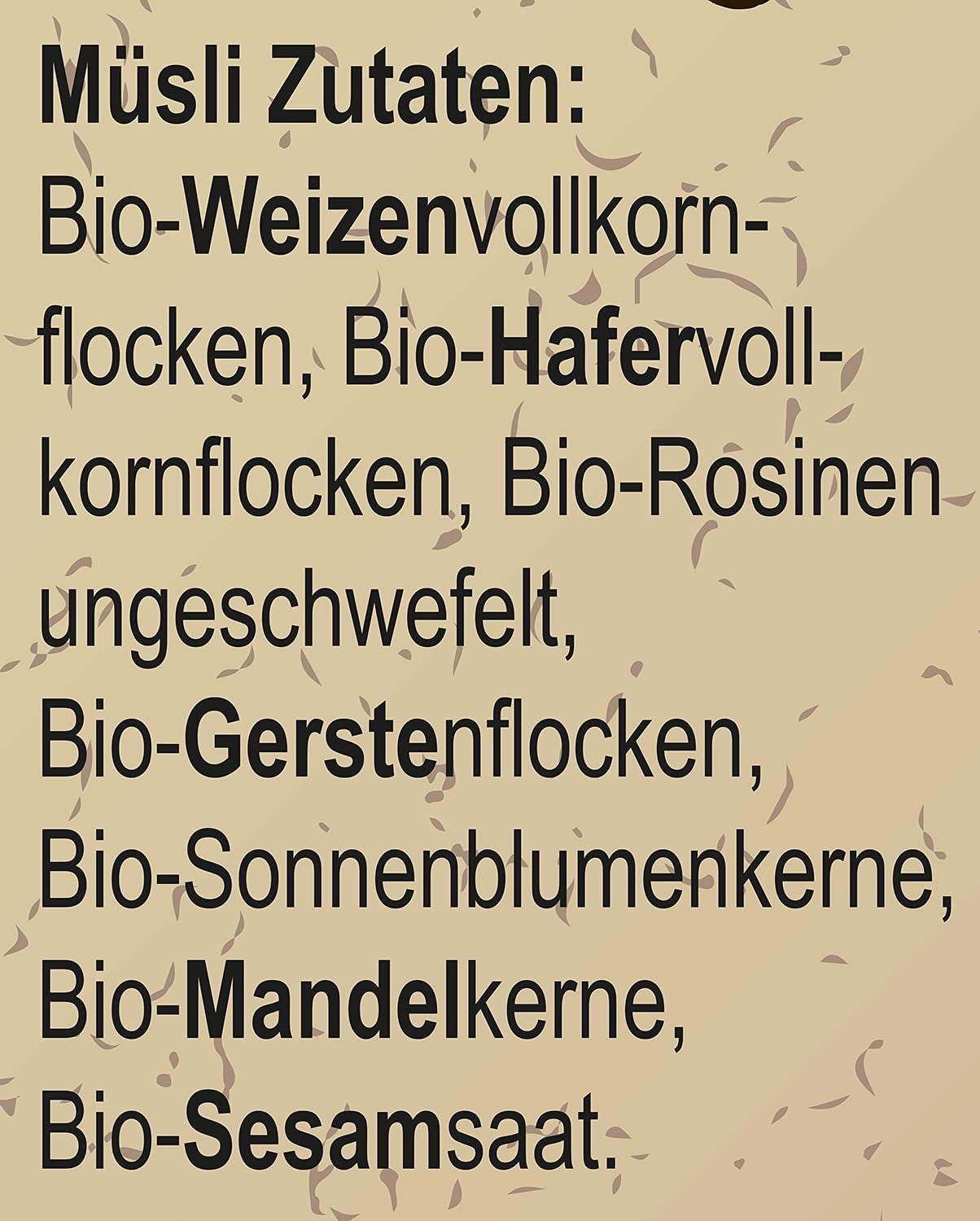 Seitenbacher Bio Müsli Voll-Biologische Mischung I Ohne Zugesetzten Zucker I Ohne Zugesetztes Fett I (1 X 750 G) Granen Naty Shop