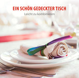 alpina Geschirrset 8 Personen - 40-teiliges Steingut Geschirr - Teller Set mit Speiseteller, Schalen en Kaffeebecher - Camping Geschirr - Mikrowelle- en Spülmaschinengeeignet - Weiß
