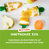 FRECHE FREUNDE Bio Quetschie Appel, Birne & Maracuja, Fruchtmus mit Obst im Quetschbeutel voor baby's vanaf 6 maanden, veganistisch, 6er-pakket (6 x 100 g)