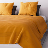 Soleil D'Ocre Adele, Zigzag Cover, Van de bank gegooid, Polykaton, Blauw, 220 X 240 Cm Quilts en quilts Naty Shop Geel 220 X 240 Cm