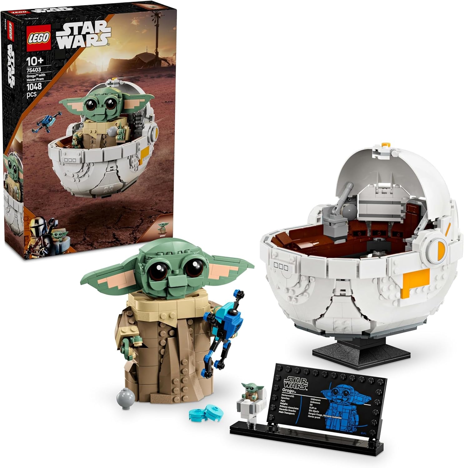 LEGO Star Wars 75403 Grogu in zijn Mandalorian Repulsor Cradle - Minifiguur om te verzamelen - Model om te bouwen, spelen en neer te zetten - Woondecoratie - Cadeau voor jongens en meisjes vanaf 10 jaar Bouwsets Besuche in LEGO-Store Standaard titel
