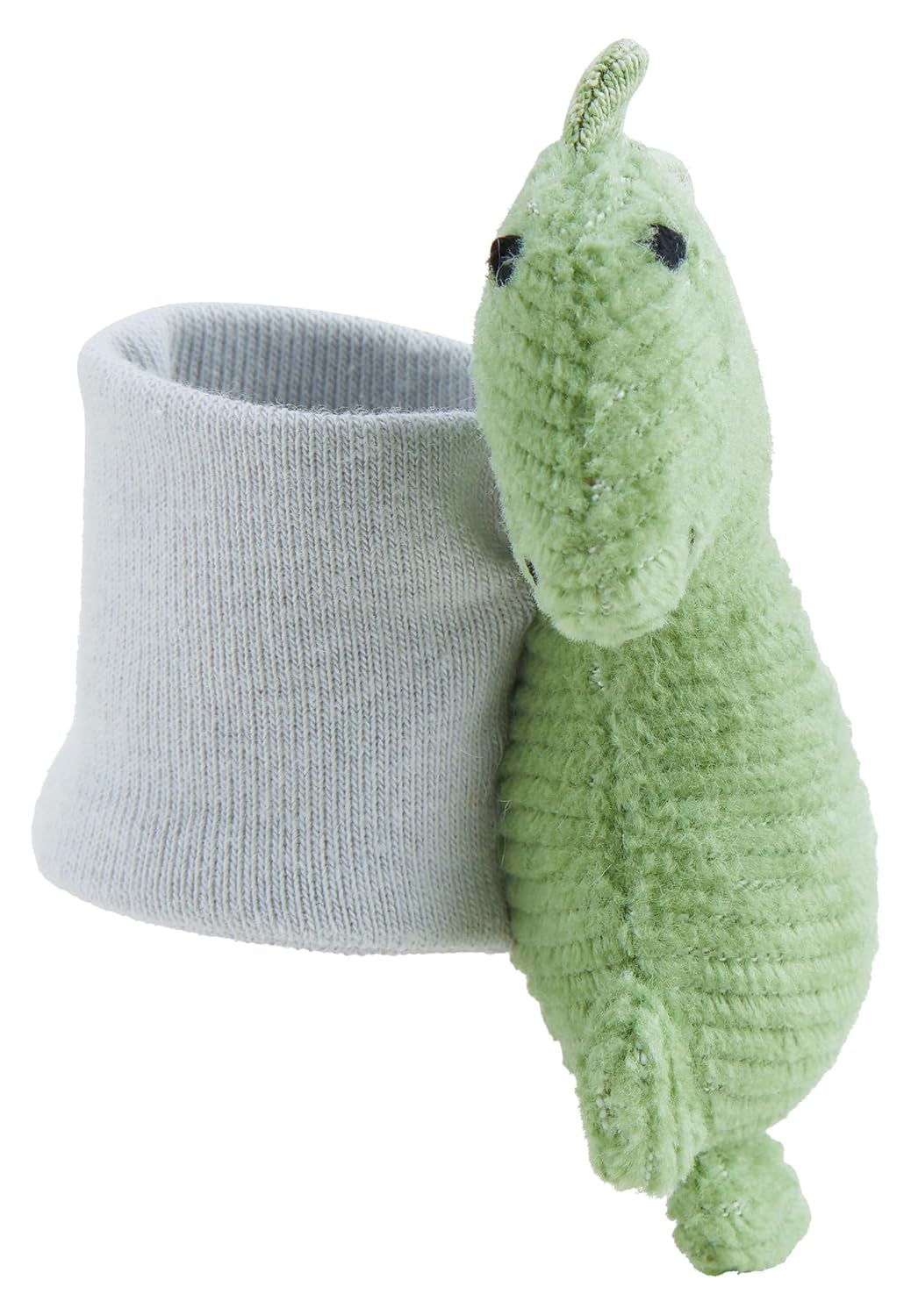 Sterntaler Dino Rexi Armrammelaar - Babyrammelaar van zacht zacht koord - Babyhandrammelaar met elastische band - Babyspeelgoed om te spelen, knuffelen en rammelen, Steengroen babyspeelgoed Naty Shop