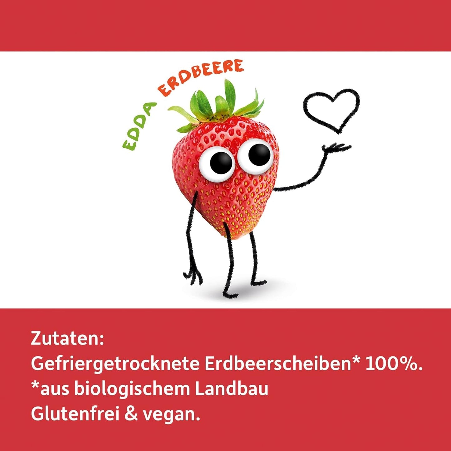 FRECHE FREUNDE Biologische aardbeienfruitchips, gevriesdroogde fruitchips, natuurlijk gesneden gedroogd fruit zonder toegevoegde suiker, veganistisch, lactosevrij, glutenvrij, verpakking van 12 (12 x 12 g)